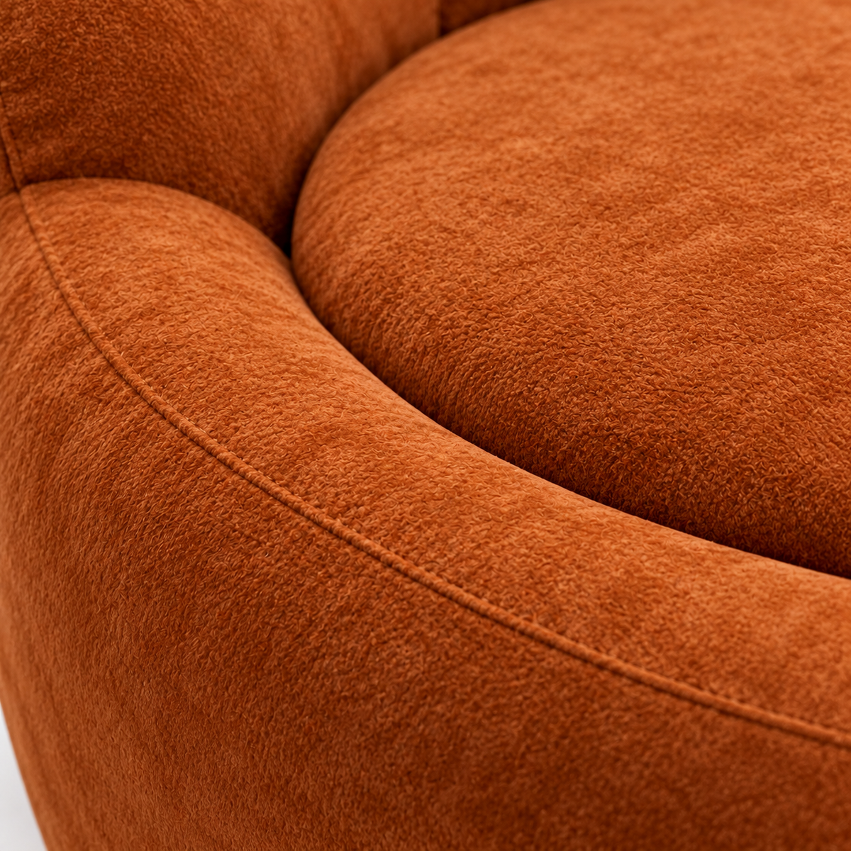Queen Paw Cloud Chair upholstery and seam detail