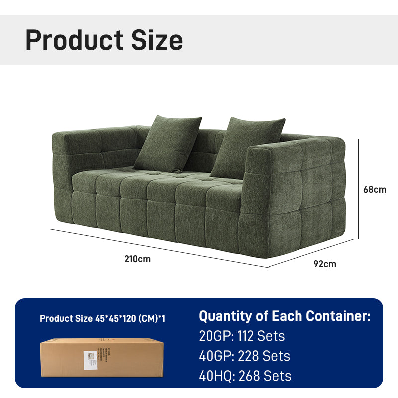 CXACXC Rose Tufted Loveseat Cloud Sofa product view 2
