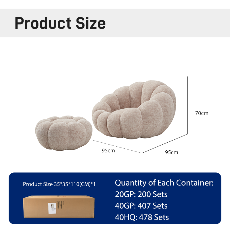 CXACXC Minimalist Foam Cloud Chair product view 2