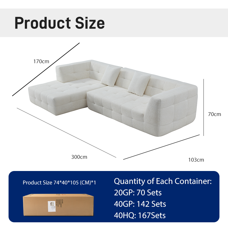 CXACXC Empress Corner Cloud Sofa product view 2