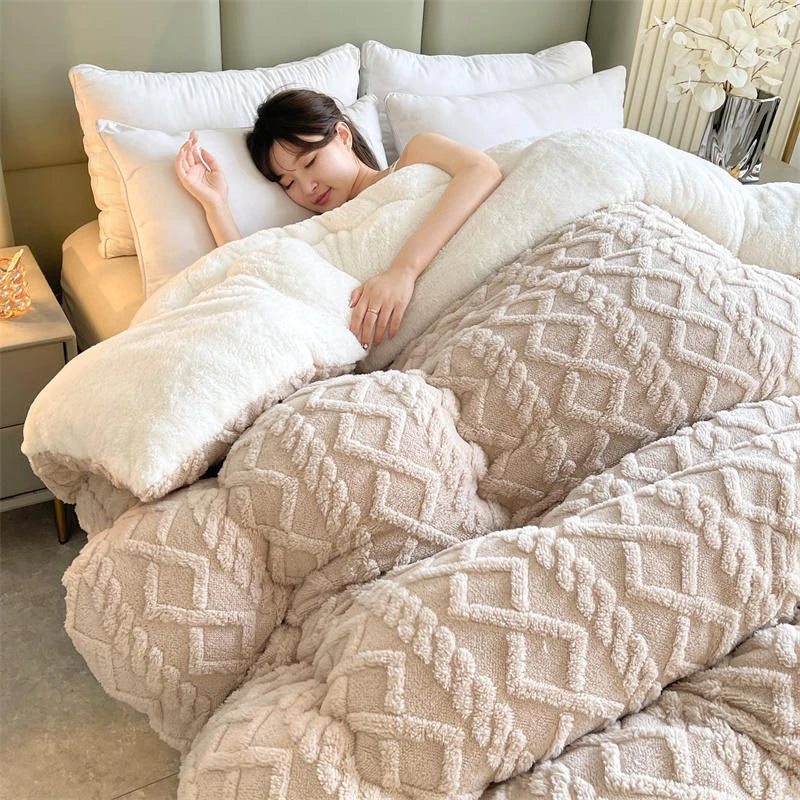 Thick Shearling Winter Blanket