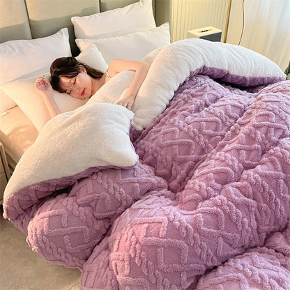 Thick Shearling Winter Blanket