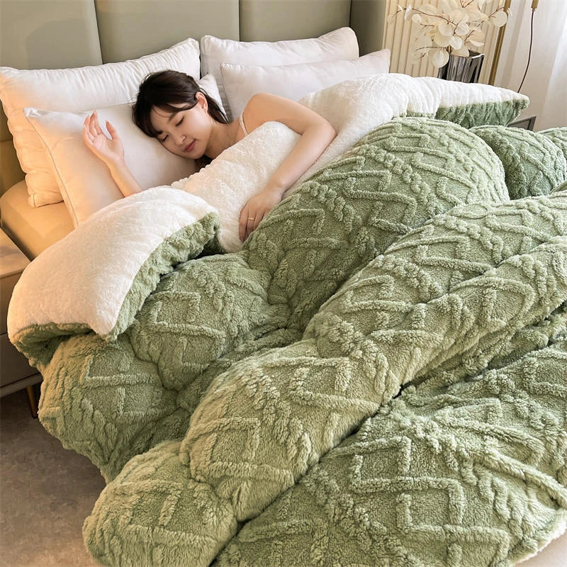 Thick Shearling Winter Blanket