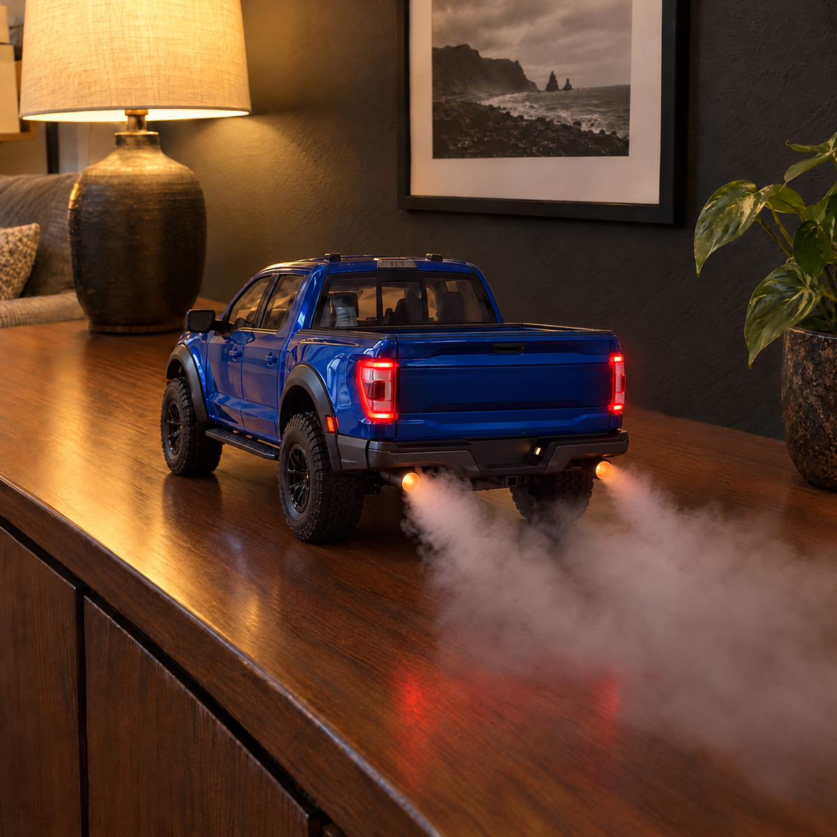 Blue Raptor - rear view