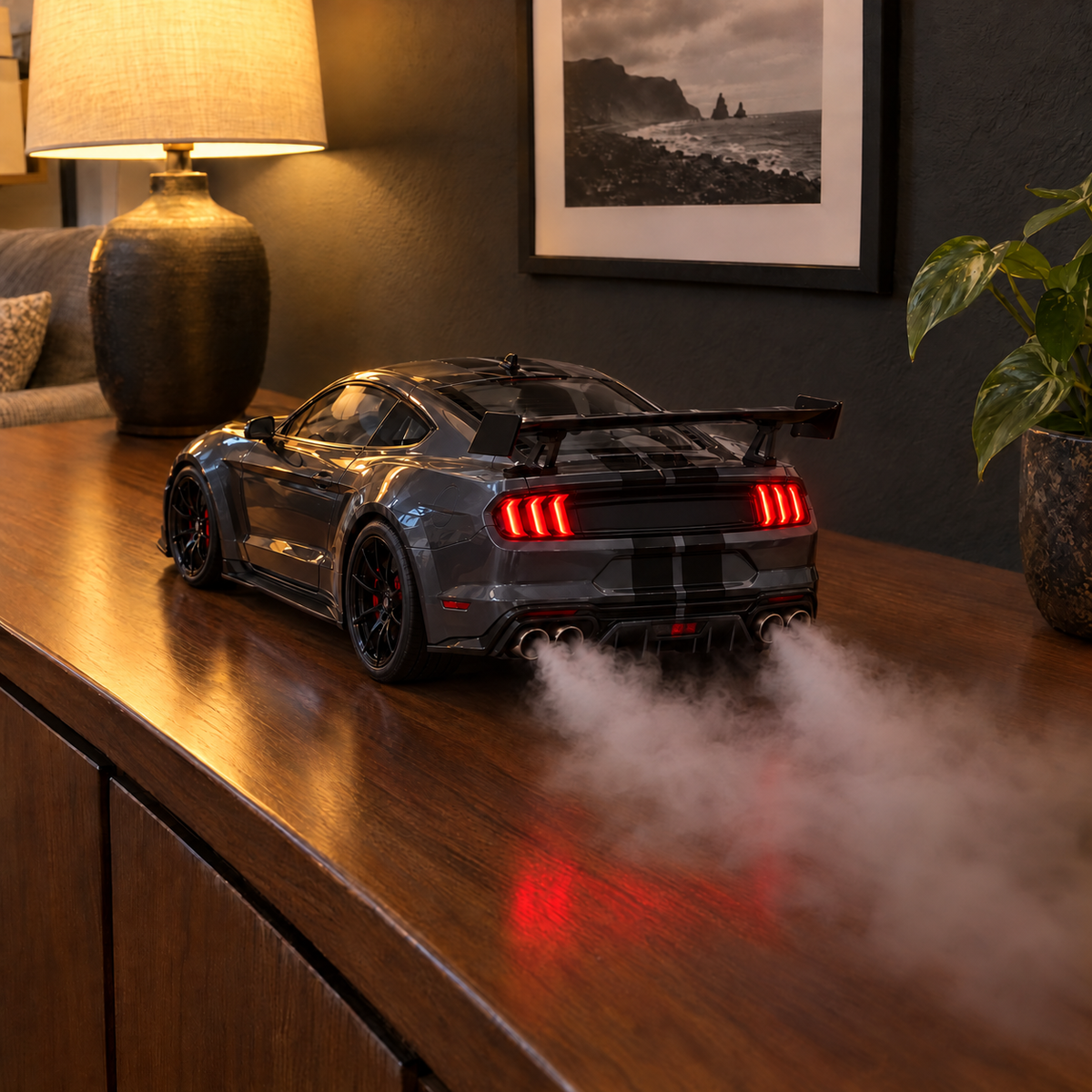 Grey Shelby GT500 - rear view