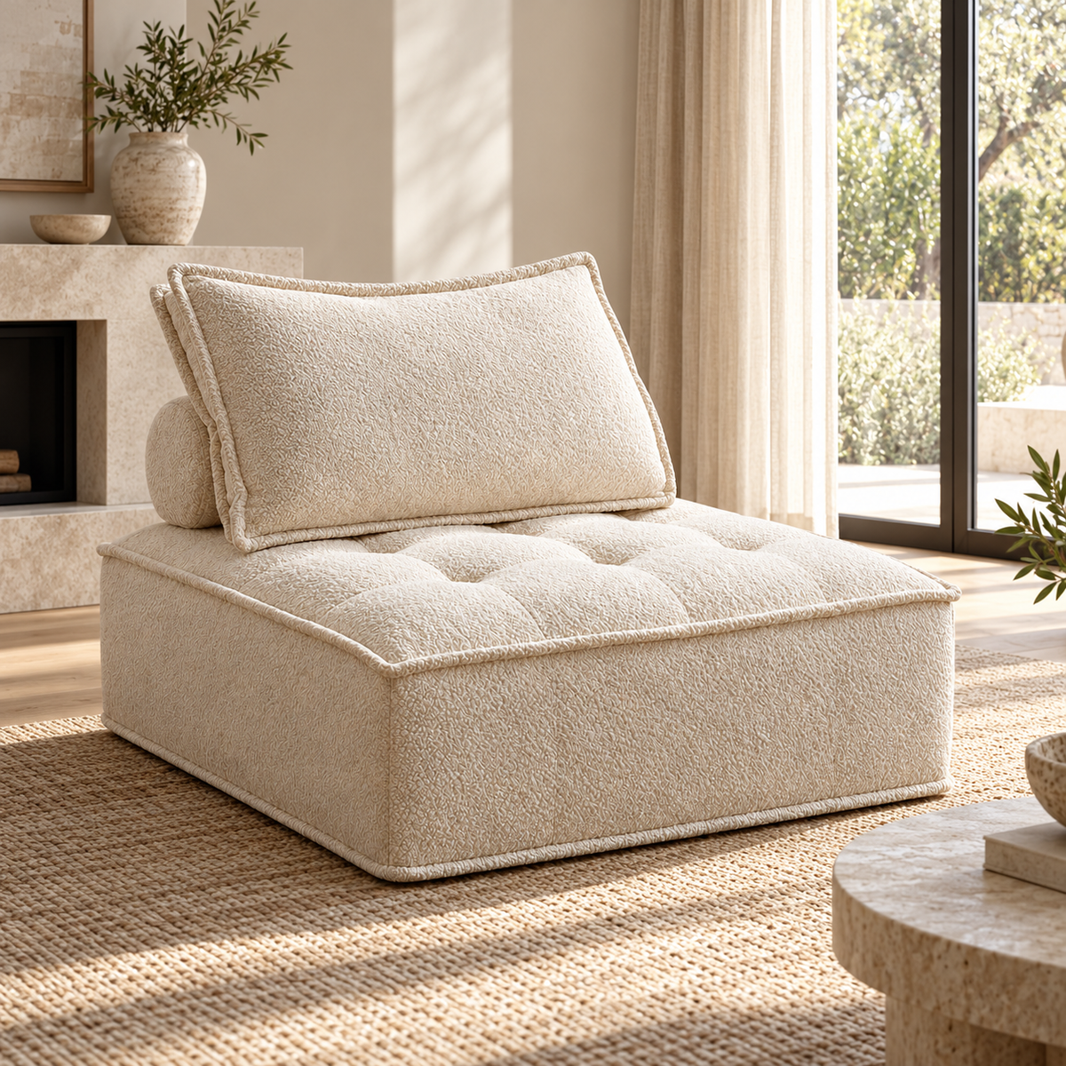Piedmont Square Cloud Armchair in a contemporary living room