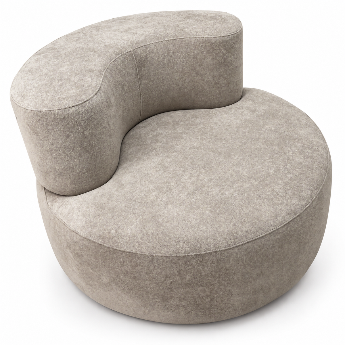 CXACXC™ Cashew Curved Cloud Sofa on white background