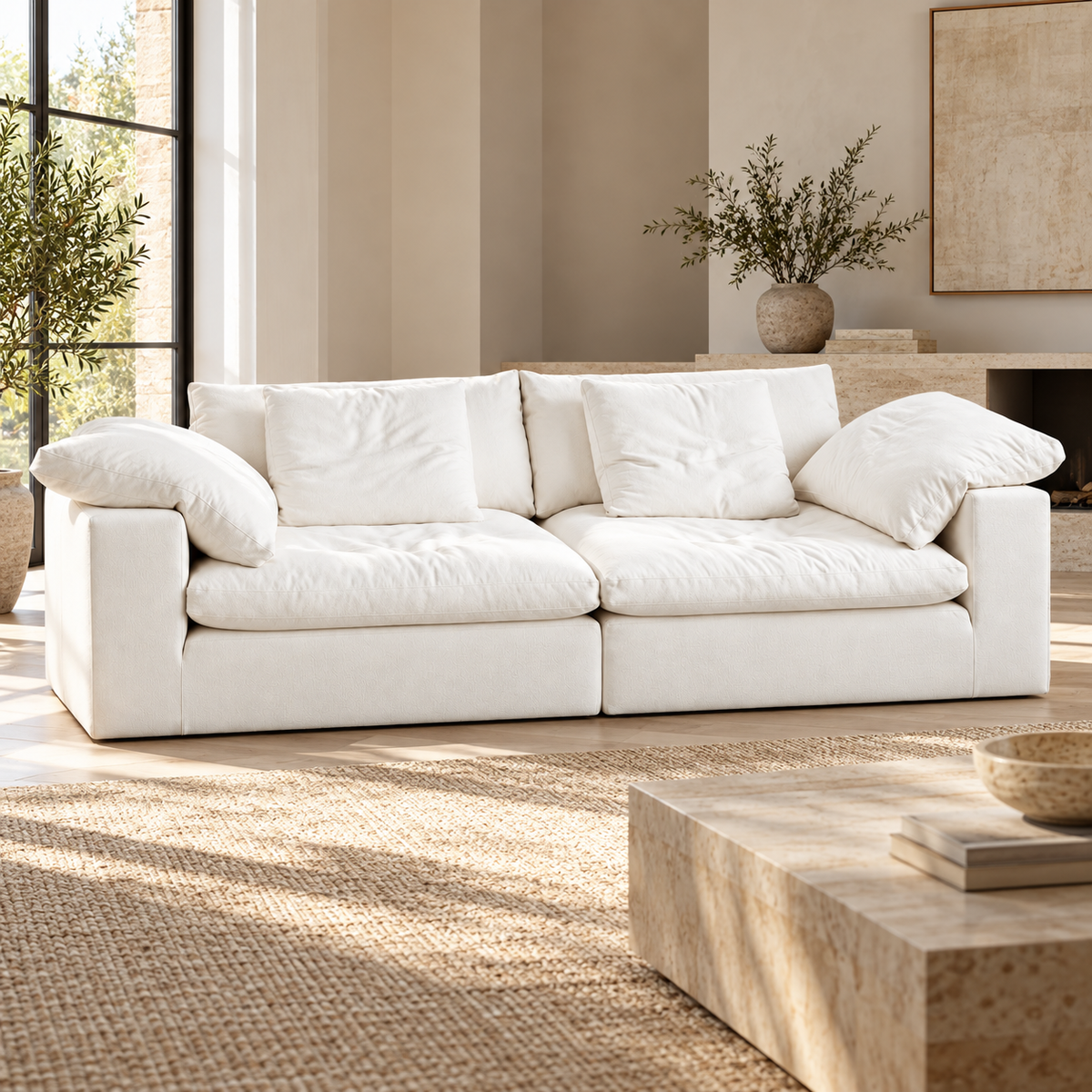 Cloud Modular Cloud Sofa in a contemporary living room