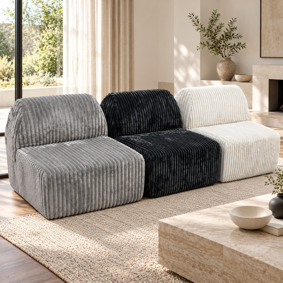 Bean Bun Cloud Chair in a contemporary living room