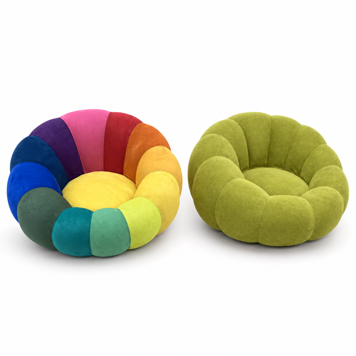 CXACXC™ Petal Round Cloud Chair on white background
