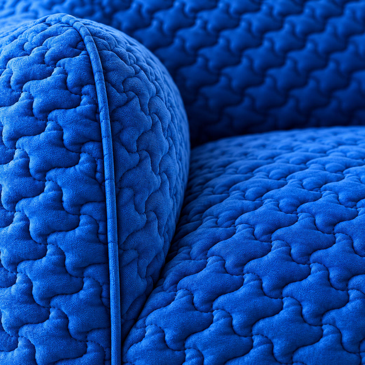 Wide Lounge Cloud Sofa upholstery and seam detail