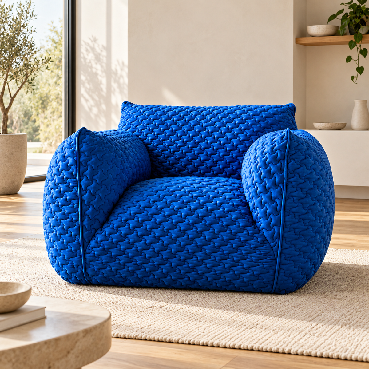 Wide Lounge Cloud Sofa in a contemporary living room