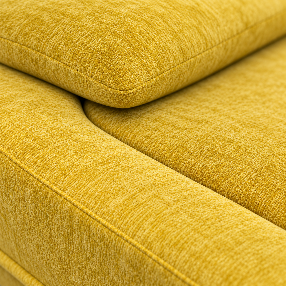 Egg Shell Cloud Sofa Bed upholstery and seam detail