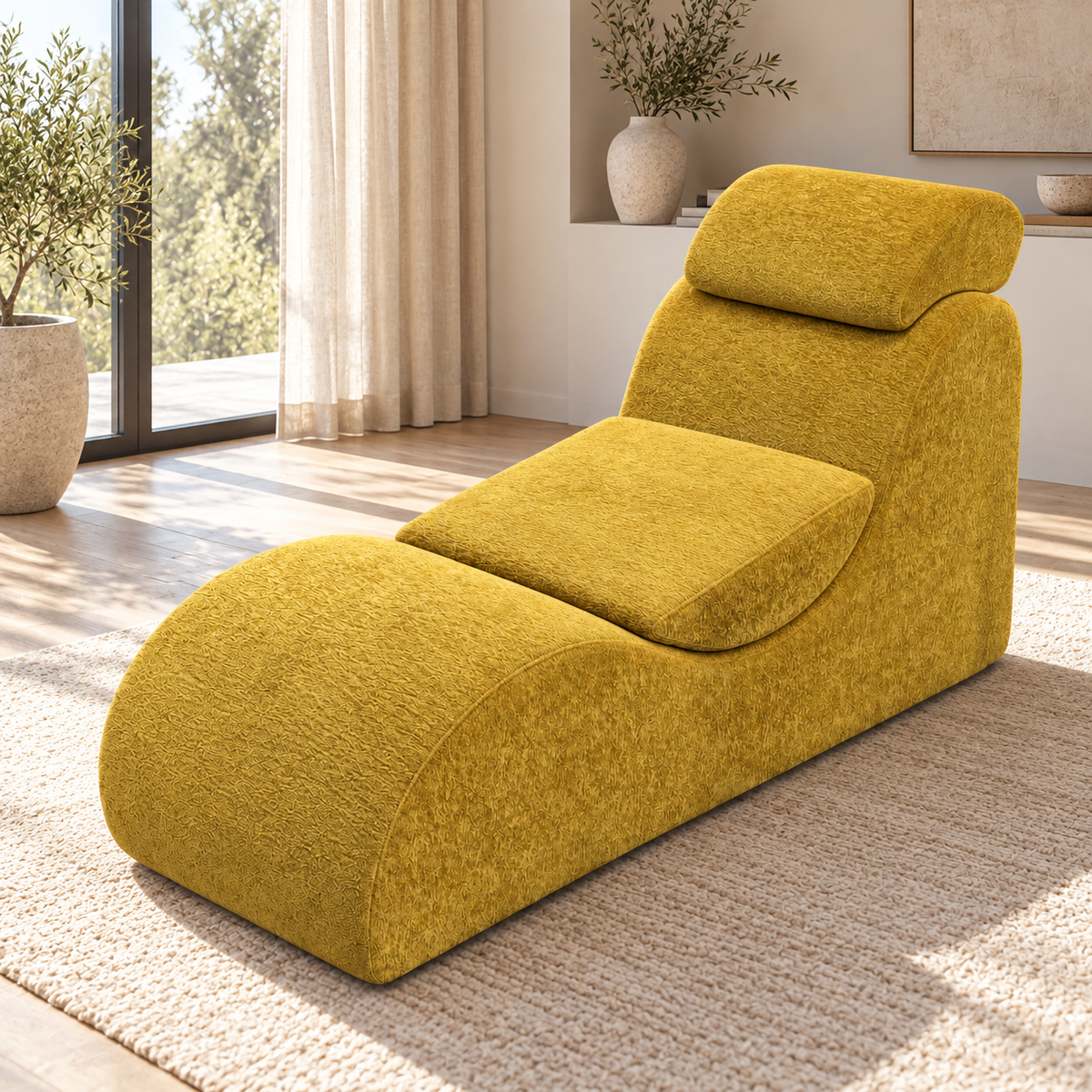 Yoga Wave Cloud Chair in a contemporary living room