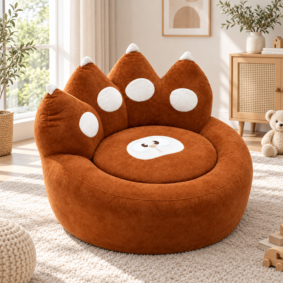 Queen Paw Cloud Chair in a contemporary living room