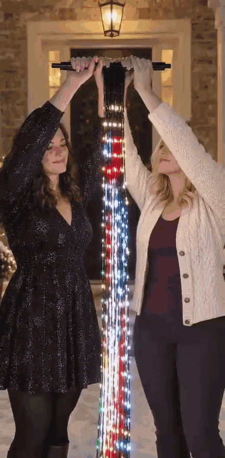 LED curtain unfolding demonstration