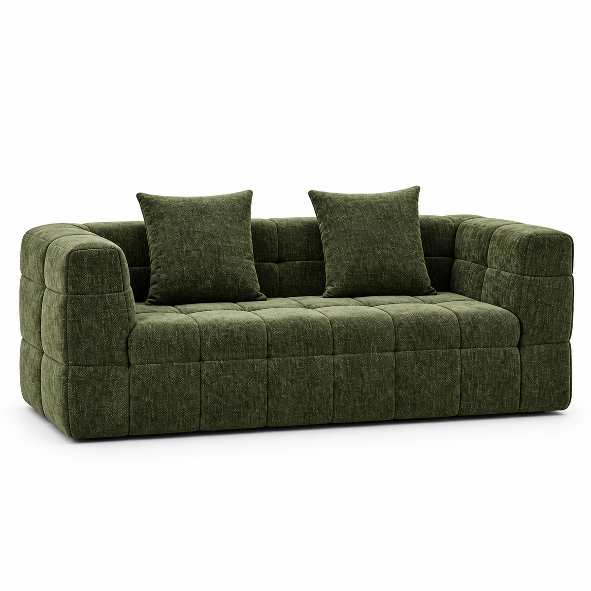 CXACXC™ Rose Tufted Loveseat Cloud Sofa on white background