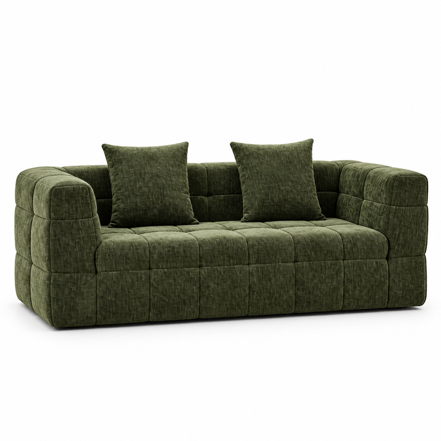 CXACXC™ Rose Tufted Loveseat Cloud Sofa on white background