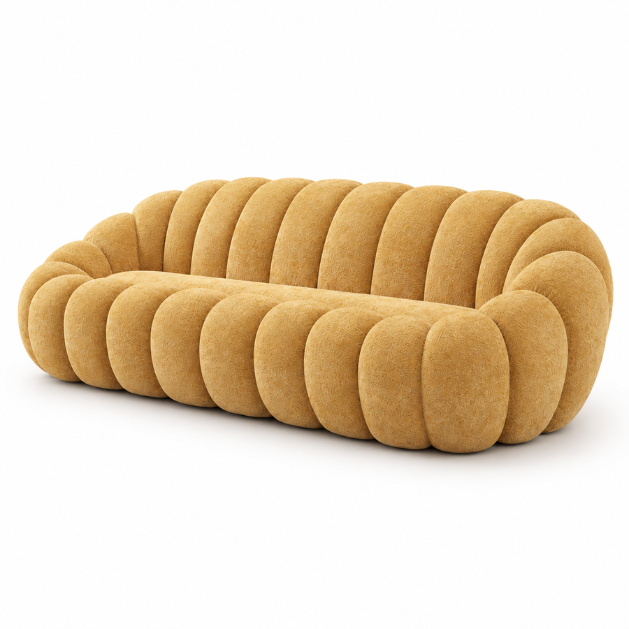 CXACXC™ Wave Curve Cloud Sofa on white background
