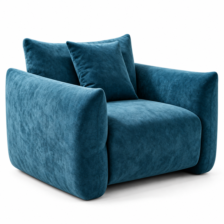 CXACXC™ Minimalist Lounge Cloud Chair on white background