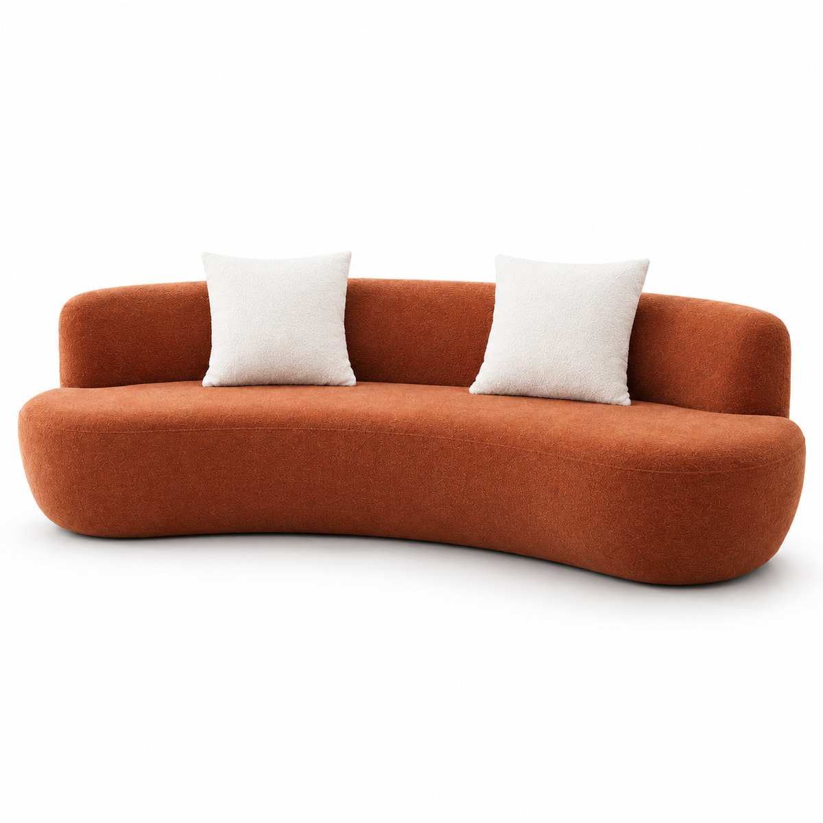 CXACXC™ Curved 3-Seater Cloud Sofa on white background