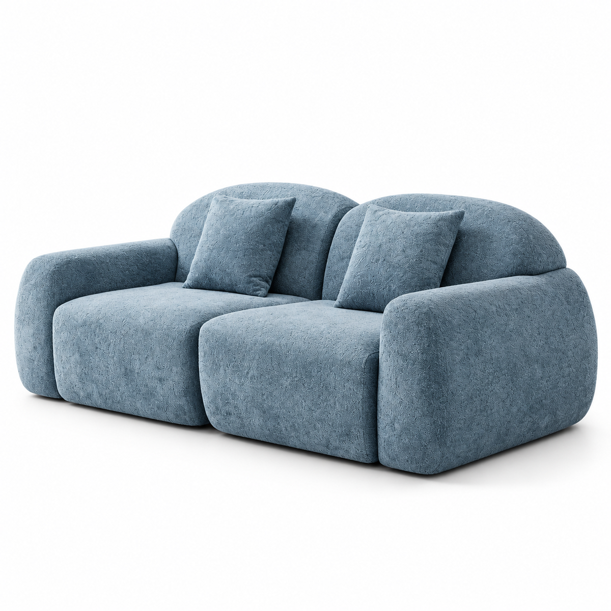 CXACXC™ Segmented 2-Seater Cloud Sofa on white background