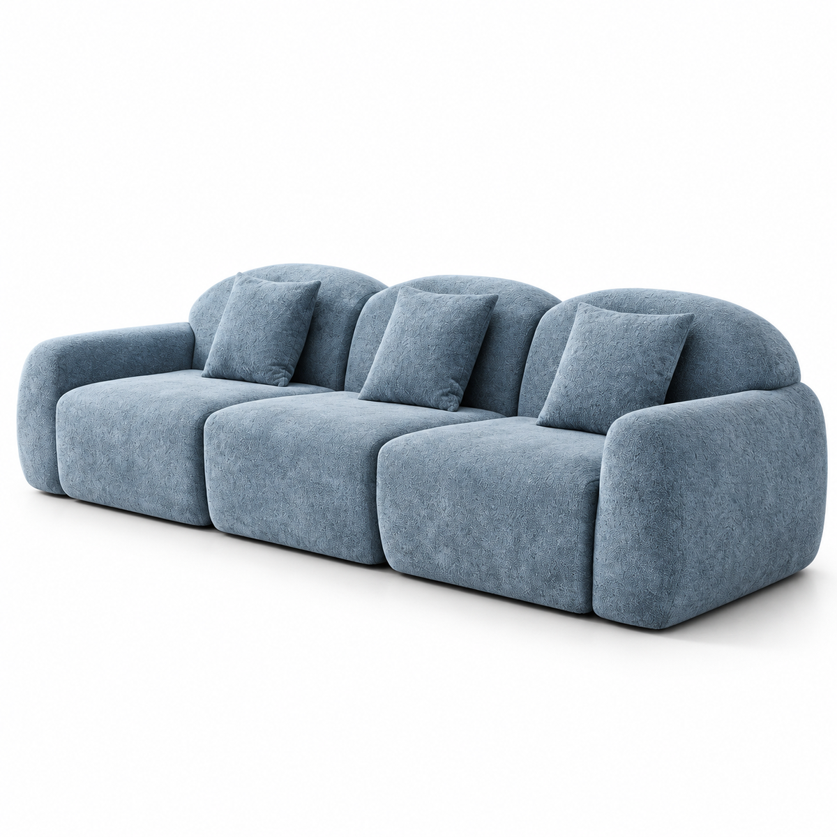 CXACXC™ Segmented 3-Seater Cloud Sofa on white background