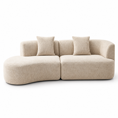 CXACXC™ Corduroy L-Shaped Modular Cloud Sofa on white background