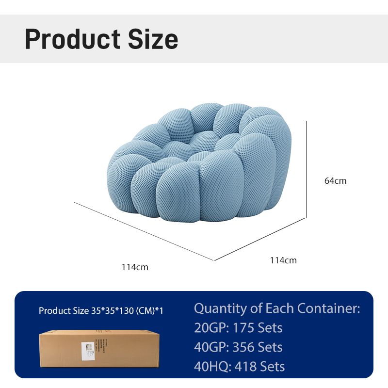 CXACXC Blue Bubble Cloud Chair product view 2