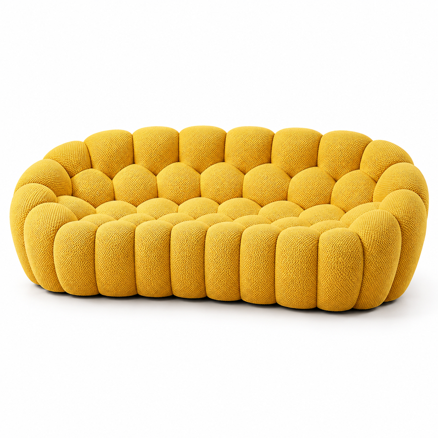 CXACXC™ Curved Bubble 3-Seater Cloud Sofa on white background