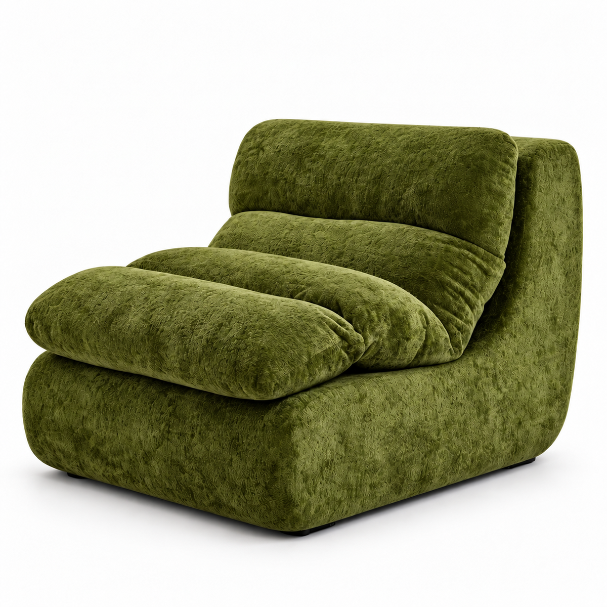 Velvet Cloud Chair front three-quarter studio view