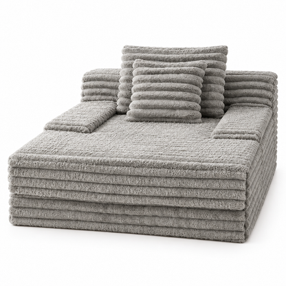 CXACXC™ Oversized Corduroy Chaise on white background