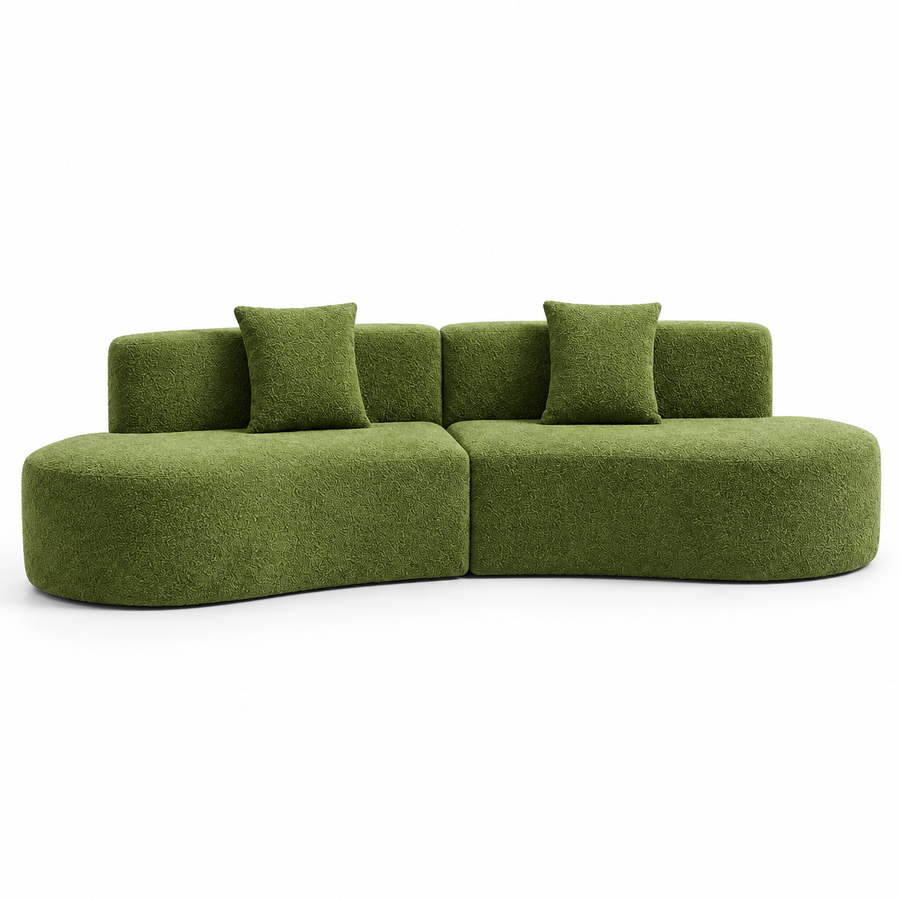CXACXC™ Curved 3-Seater Cloud Sofa on white background