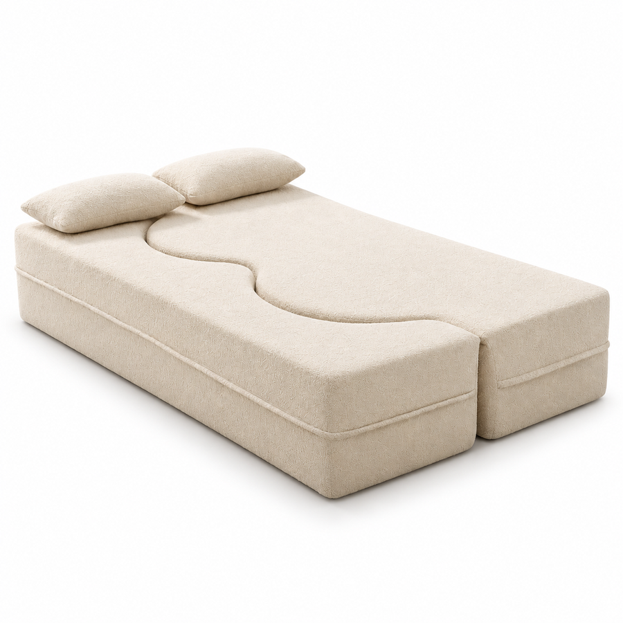 CXACXC™ Convertible 2-Seater Cloud Sofa Bed on white background