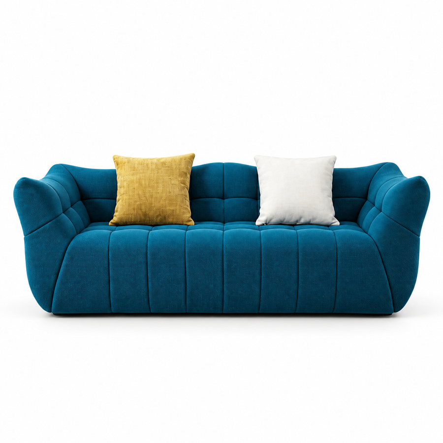 CXACXC™ Teal Cocoon 3-Seater Cloud Sofa on white background