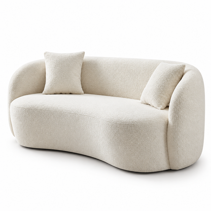 CXACXC™ Curved-Back Apartment Cloud Sofa on white background