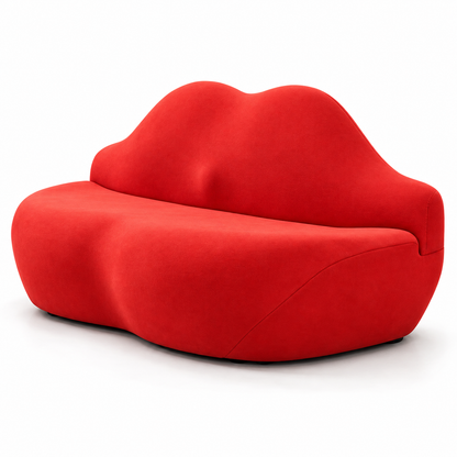 CXACXC™ Red Lips Designer Cloud Sofa on white background