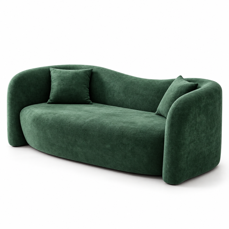 CXACXC™ Green 3-Seater Cloud Sofa on white background