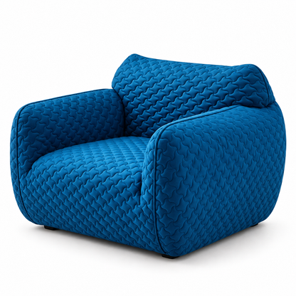 CXACXC™ Blue Wave Cloud Chair on white background
