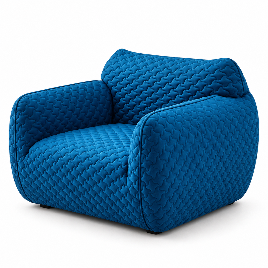 CXACXC™ Blue Wave Cloud Chair on white background