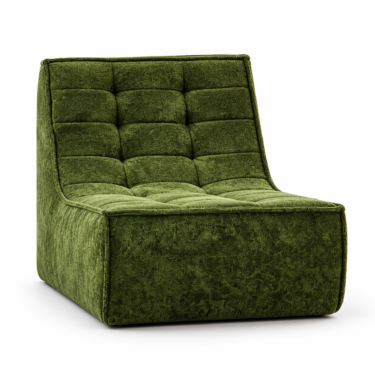 CXACXC™ Green Armless Cloud Chair on white background