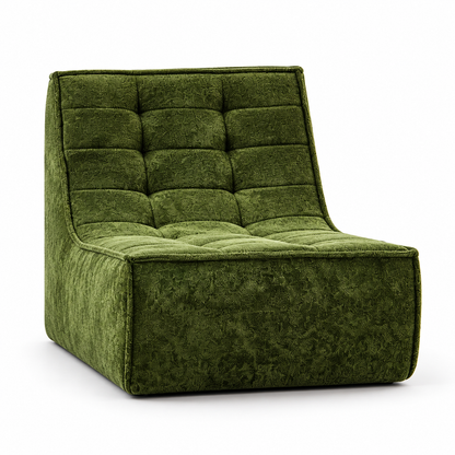 CXACXC™ Green Armless Cloud Chair on white background