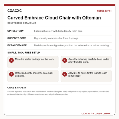 CXACXC S273-1 materials dimensions setup and care guide