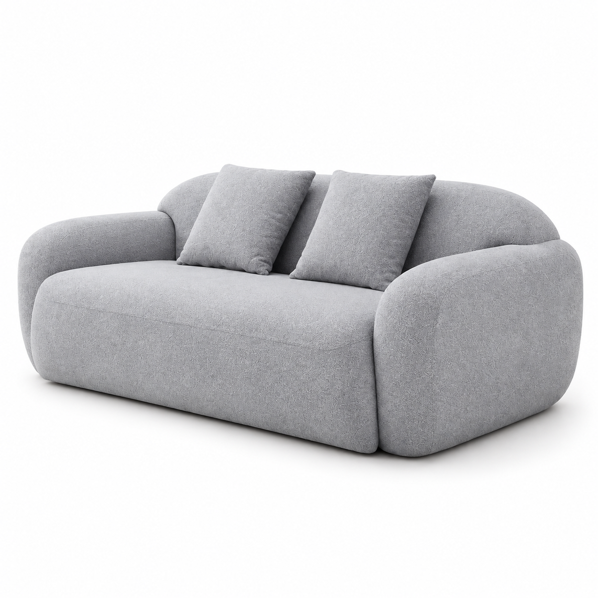 CXACXC™ Grey 3-Seater Cloud Sofa on white background