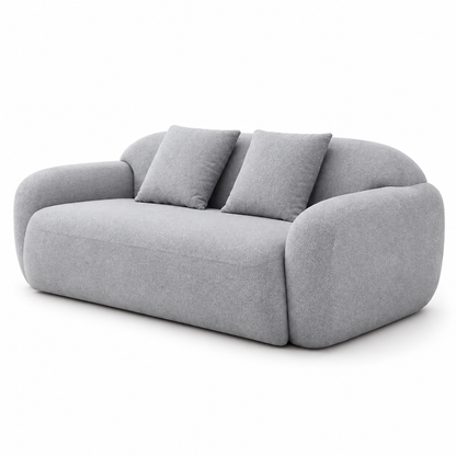 CXACXC™ Grey 3-Seater Cloud Sofa on white background