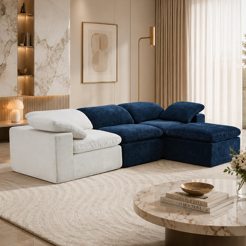 CXACXC™ Overstuffed L-Shaped Cloud Sofa product view 2