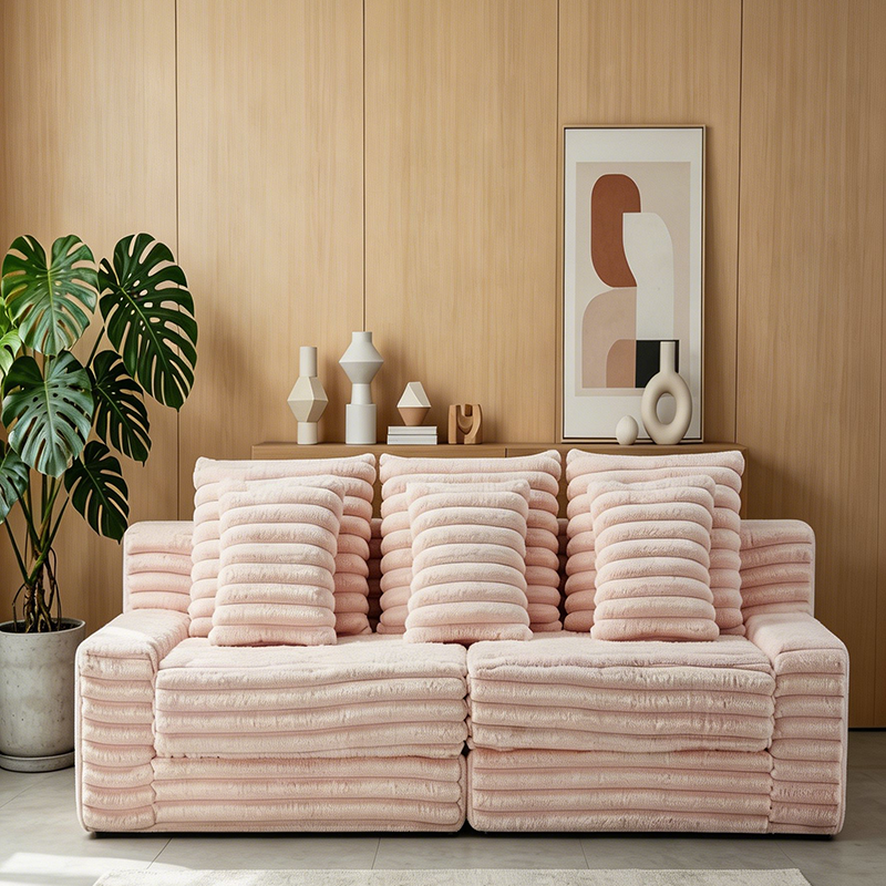 CXACXC™ Velvet 3-Seater Cloud Sofa product view 2