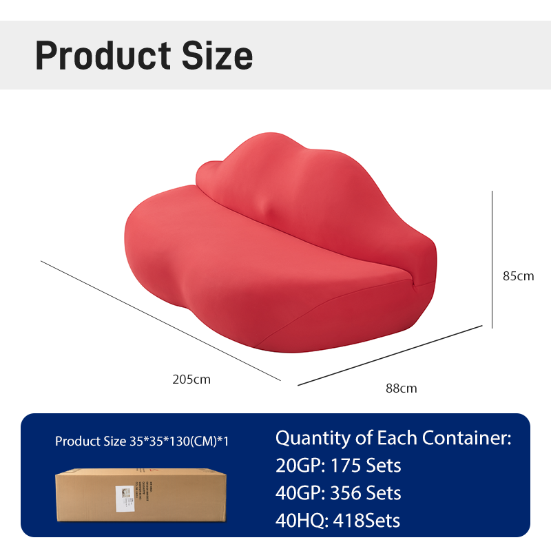 CXACXC™ Red Lips Designer Cloud Sofa product view 1