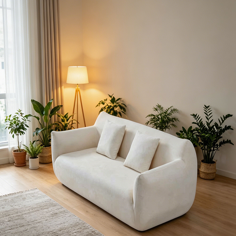 CXACXC™ Cream Teddy 2-Seater Cloud Sofa product view 2