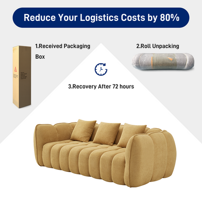 CXACXC™ Cream Pumpkin 3-Seater Cloud Sofa product view 1